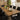 Quatropi Large 8 Chair Seat Dining Set Modern Parquet Wood Black Velvet 220cm
