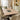 Quatropi Large 8 Seater Live Edge Wooden Dining Set Natural Cream Leather 260cm