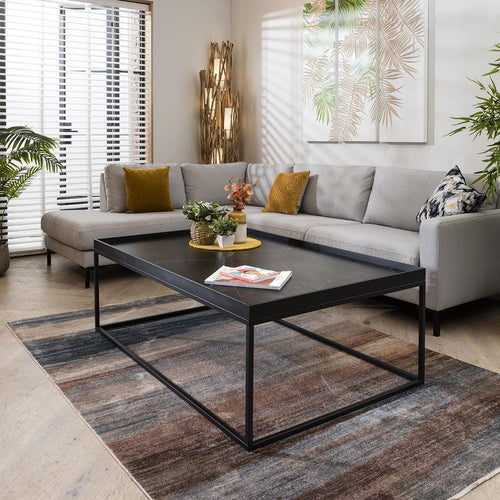 Lena Luxury Ceramic Coffee Table Black