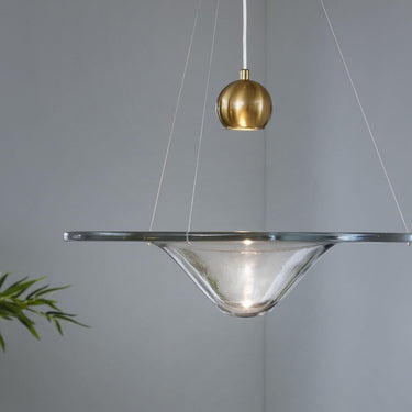 Quatropi Large Contemporary Drop Glass Chandelier Ceiling Light - Staircase Lighting 45cm