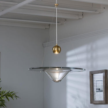 Quatropi Large Contemporary Drop Glass Chandelier Ceiling Light - Staircase Lighting 45cm