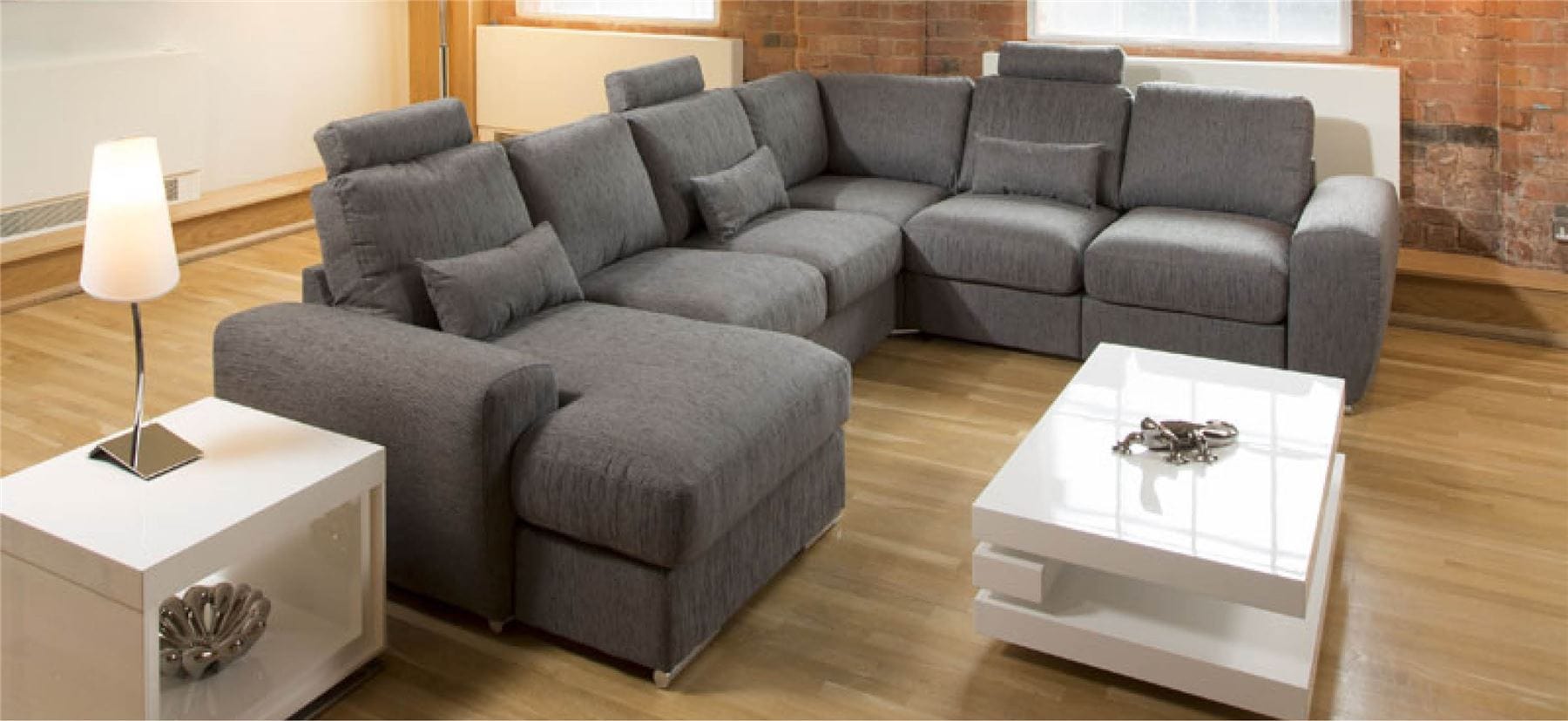 Quatropi Large Luxury L Shape Corner Cinema Sofa Chaise Any Colour Grande 4LH