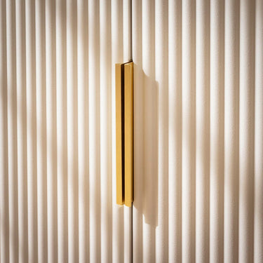 Quatropi Large Mid Century Modern Sideboard Buffet Cabinet Cream Gold 180cm x 40cm