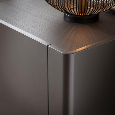Quatropi Large Mid Modern 4 Door Sideboard Cabinet Buffet Matte Grey 180cm