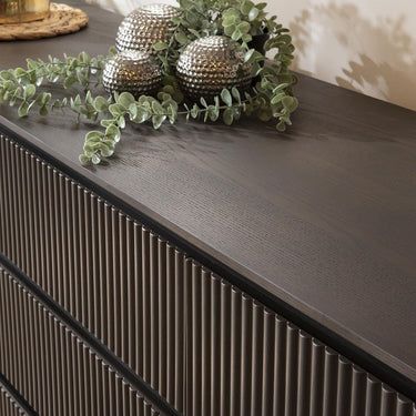 Quatropi Large Mid Modern Sideboard Cabinet Buffet with Drawers Matte Grey 210cm