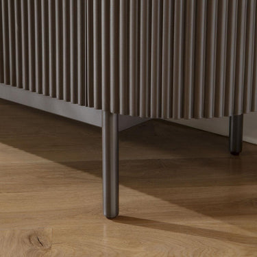 Quatropi Large Mid Modern Sideboard Cabinet Buffet with Drawers Matte Grey 210cm