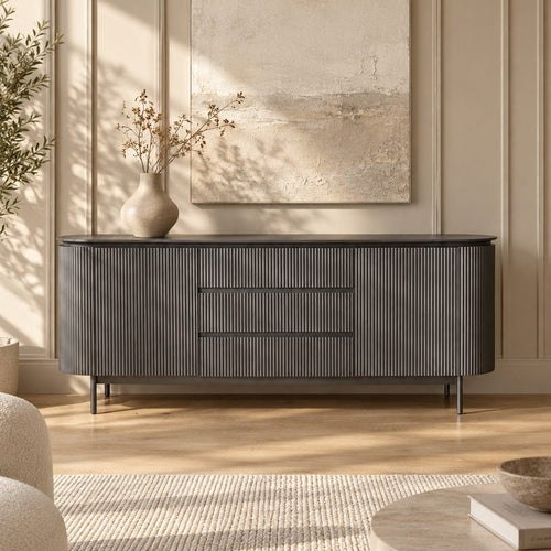 Laura Sideboard Cabinet Buffet Space Grey 210cm Fully Assembled