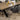 Quatropi Large Modern 8 Seat Stained Live Edge Solid Wooden Dining Set Grey