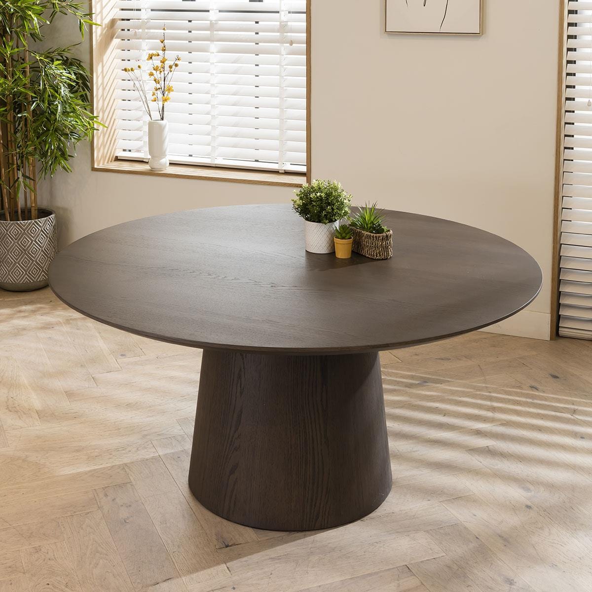 Large Modern 8 Seater Oval Kitchen Dining Table Grey Oak 280x120cm ...