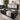 Quatropi Large Modern Coffee Table Rectangular Shagreen Black Oak Wood 130x70cm