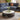 Quatropi Large Modern Round Black Coffee Table White Marble Effect Ceramic 93cm