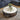 Quatropi Large Modern Round Black Coffee Table White Marble Effect Ceramic 93cm