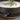 Quatropi Large Modern Round Black Coffee Table White Marble Effect Ceramic 93cm