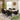 Quatropi Large Modern Solid Natural Wooden 6 Seat Dining Set Black Velvet 190cm