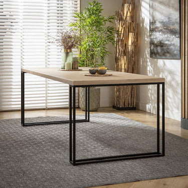 Quatropi Large Solid 8 Seat Wood Dining Table Parquet Herringbone Natural 220cm