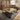 Quatropi Large Square Wooden Coffee Table Parquet Industrial Metal Legs 120cm