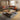 Quatropi Large Square Wooden Coffee Table Parquet Industrial Metal Legs 120cm