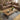 Quatropi Large Wooden Coffee Table Herringbone Industrial Metal Legs 160x90cm