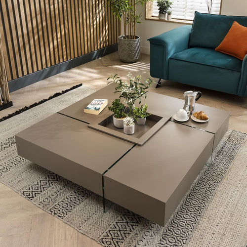 Leo Coffee Table - Matte Taupe 120cm