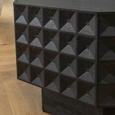 Quatropi Lex Unqiue Octagon Black Coffee Table 85cm