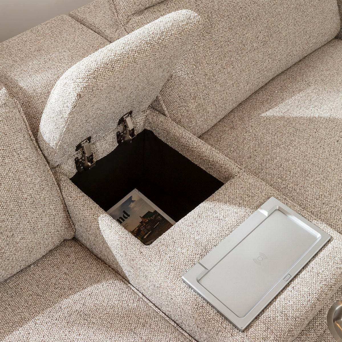Lola Module Extra Large 7 Seater Recliner Corner Sofa Charger Cup Holders Storage ...
