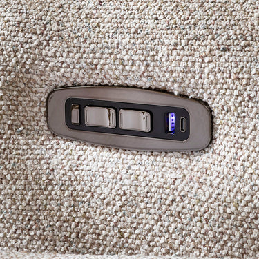Quatropi Lola Right-Hand Armed Recliner Sofa Module Woven Beige Fabric 103x100cm