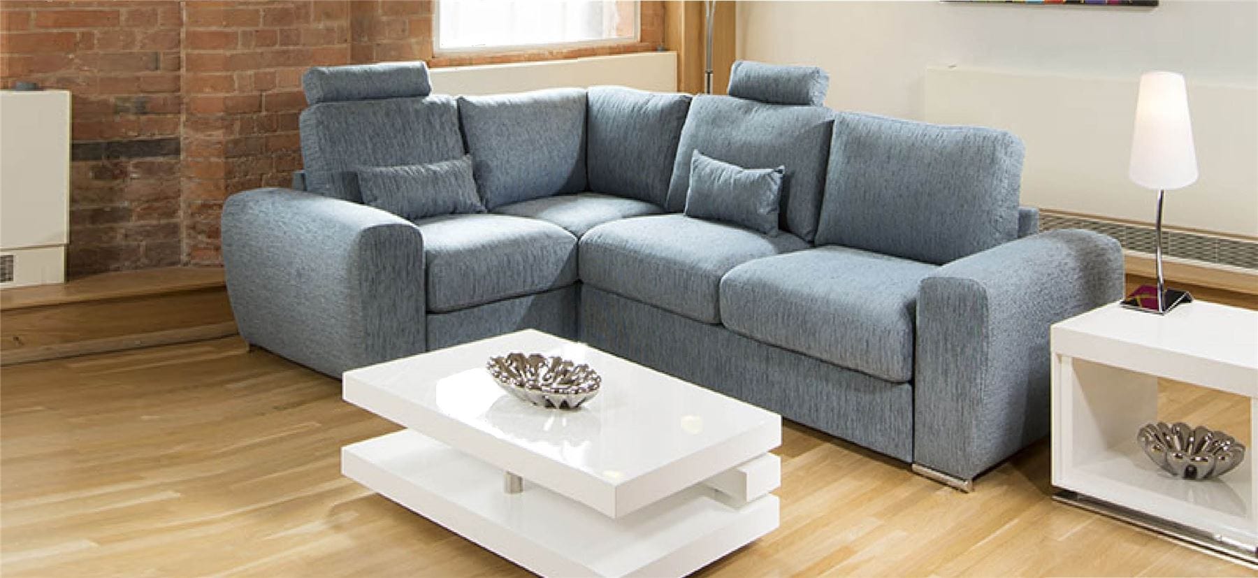 Quatropi Lovely Modern Deep Corner Sofa Many Colours and Fabrics Grande 7RH