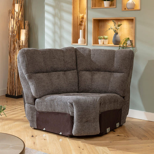 Luca Corner Sofa Module Charcoal Chenille 115x115cm