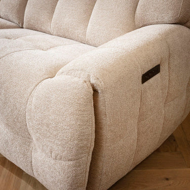 Quatropi Luca Right-Hand Armed Recliner Sofa Module Beige Chenille 105x100cm