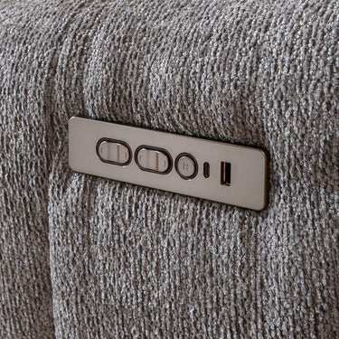 Quatropi Luca Right-Hand Armed Recliner Sofa Module Charcoal Chenille 105x100cm