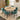 Quatropi Lucy 6 Chair Natural Round Solid Wooden Dining Set Teal