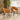 Quatropi Lucy Solid Natural 8 Seat Wooden Dining Table And Chairs Set Orange