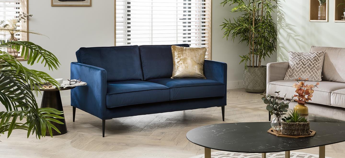 Quatropi Luxury 2 Seater Sofa - Upholstered Modern Design - Choose Your Fabric - 150cm