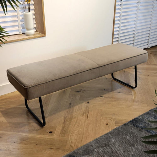 Deco 3 Seater Backless Dining Bench Mink 150cm