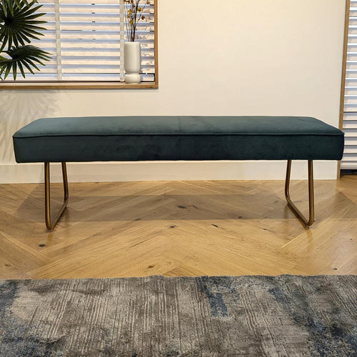 Deco 3 Seater Backless Dining Bench Teal 150cm