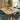 Quatropi Luxury 6 Chair Natural Solid Wood Extending Dining Set Teal 160-230cm