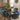 Quatropi Luxury 8 Seat Extending Ceramic Dining Table and Chairs Set Blue Black