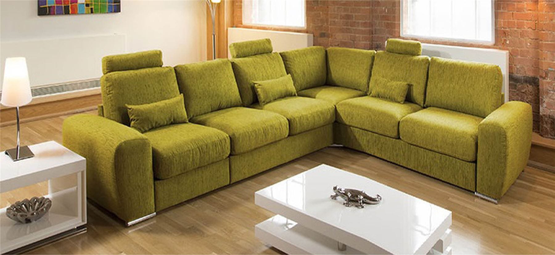Quatropi Luxury Corner Sofa L Shape Extra Large Modern Many Fabric Grande 18LH