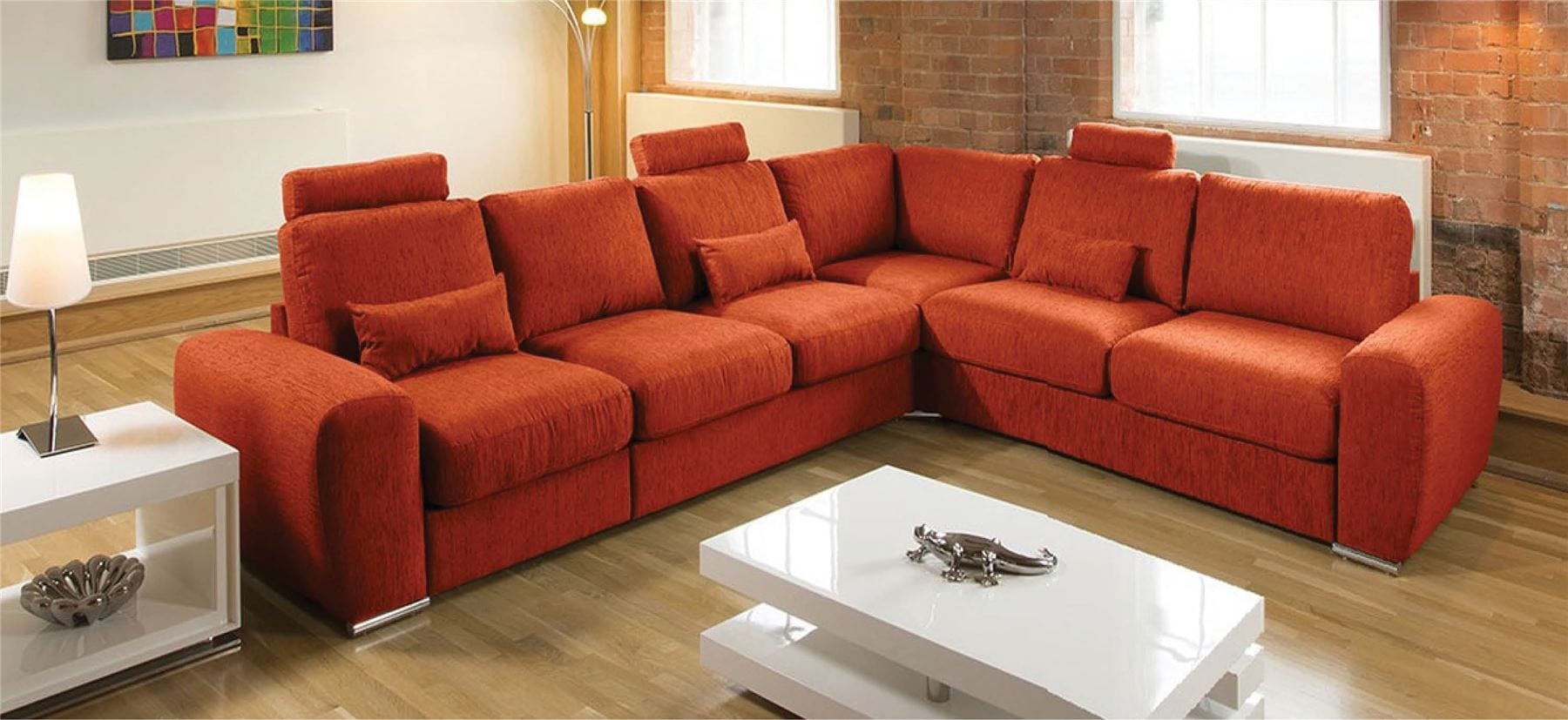 Quatropi Luxury Corner Sofa L Shape Extra Large Modern Many Fabric Grande 18LH