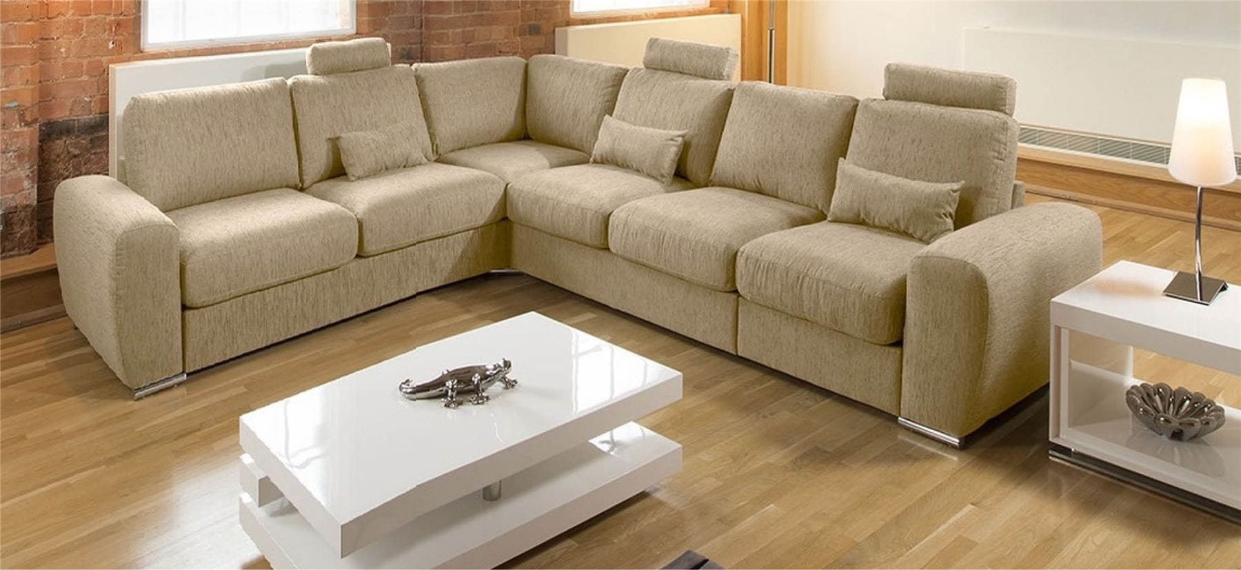Quatropi Luxury Corner Sofa L Shape Extra Large Modern Many Fabric Grande 18RH