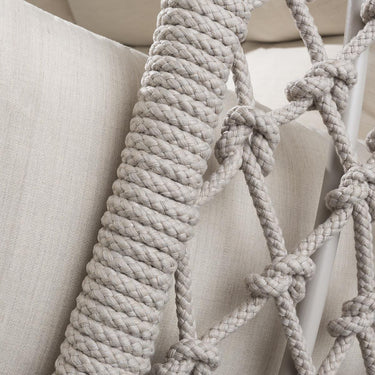 Quatropi Luxury Garden Double Hanging Egg Chair Premium Outdoor Cream Rope