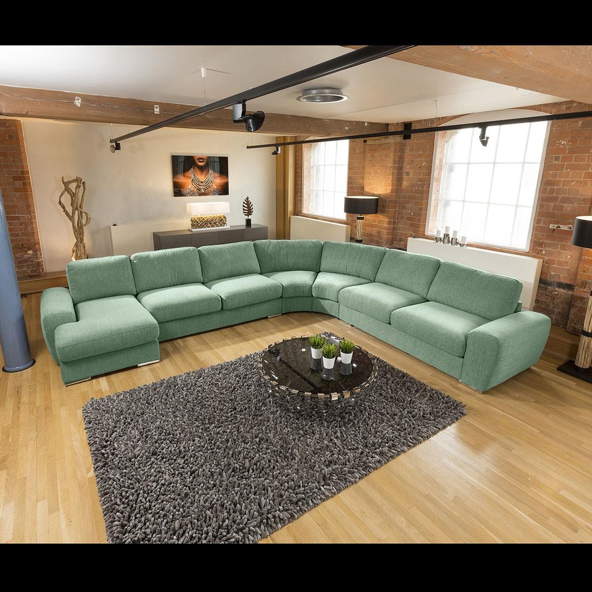 Quatropi Luxury Massive Ultra Modern L Shape Sofa Corner Group Grande 23RH New