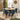 Quatropi Luxury Natural Solid Round Wooden 6 Chair Seater Dining Set Blue 140cm
