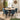 Quatropi Luxury Natural Solid Round Wooden 6 Chair Seater Dining Set Blue 140cm