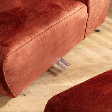 Quatropi Maddie Left-Hand Armed Modular Sofa Section Fire 114x96cm