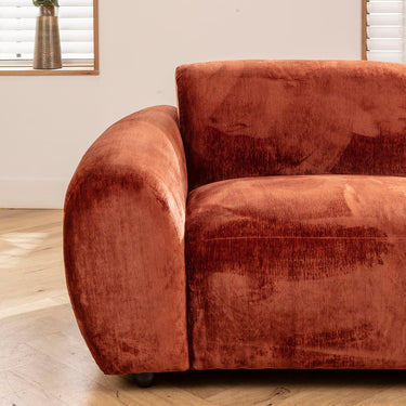 Quatropi Maddie Left-Hand Armed Modular Sofa Section Fire 114x96cm