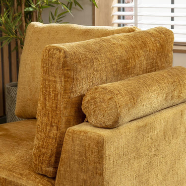Quatropi Martha Corner Section Mustard Chenille 92x92cm