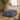 Quatropi Martha Footstool Section Blue Chenille 82x87cm