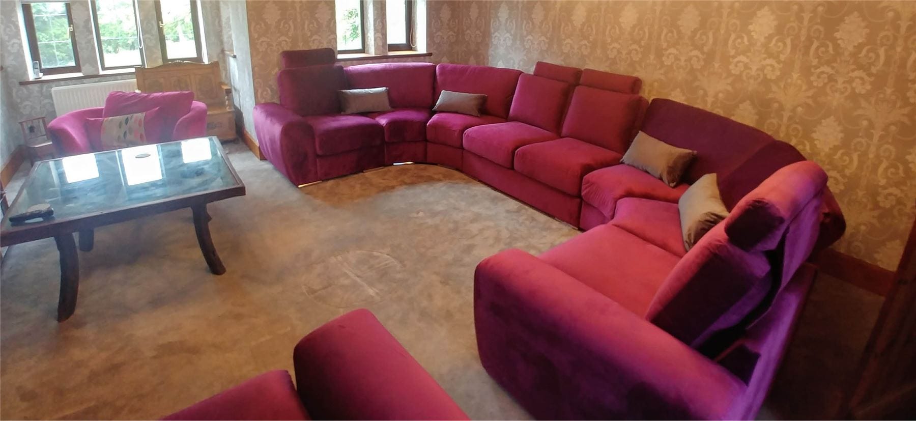 Quatropi Massive Modern Cinema U Shape Sofa Corner Group Headrests Grande 25
