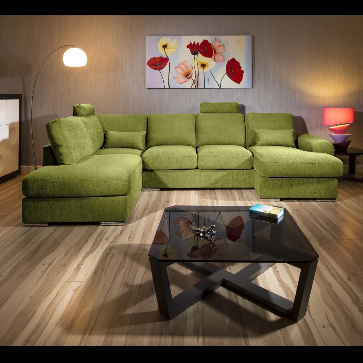 Quatropi Massive Modern L Shape Quality Sofa chaise Corner Group Grande 3LH